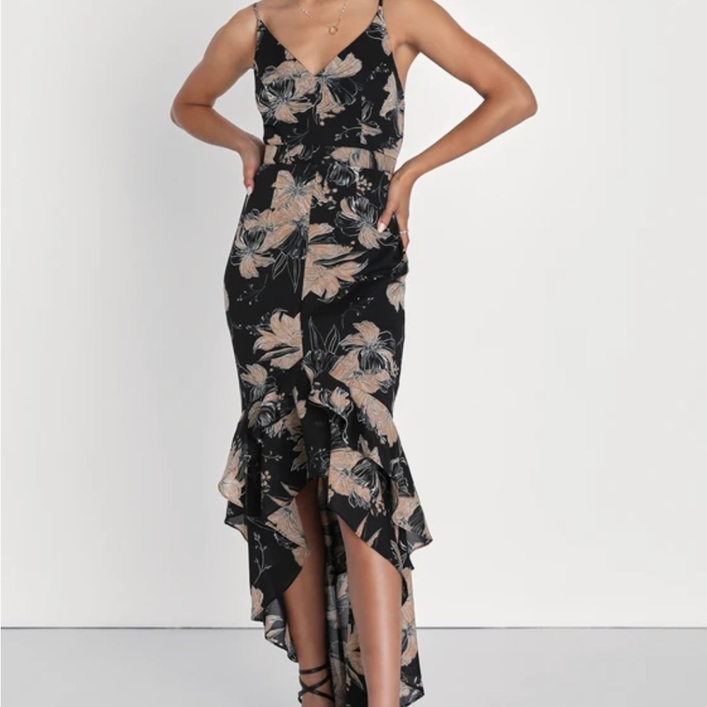 Black floral dress